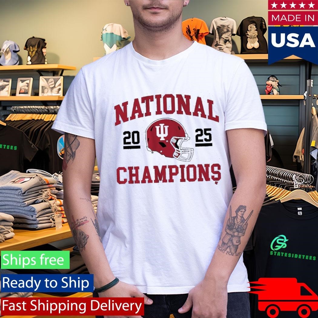 Indiana Football 2025 CFP National Champions Helmet Shirt Unisex , , , Long Sleeve Tee