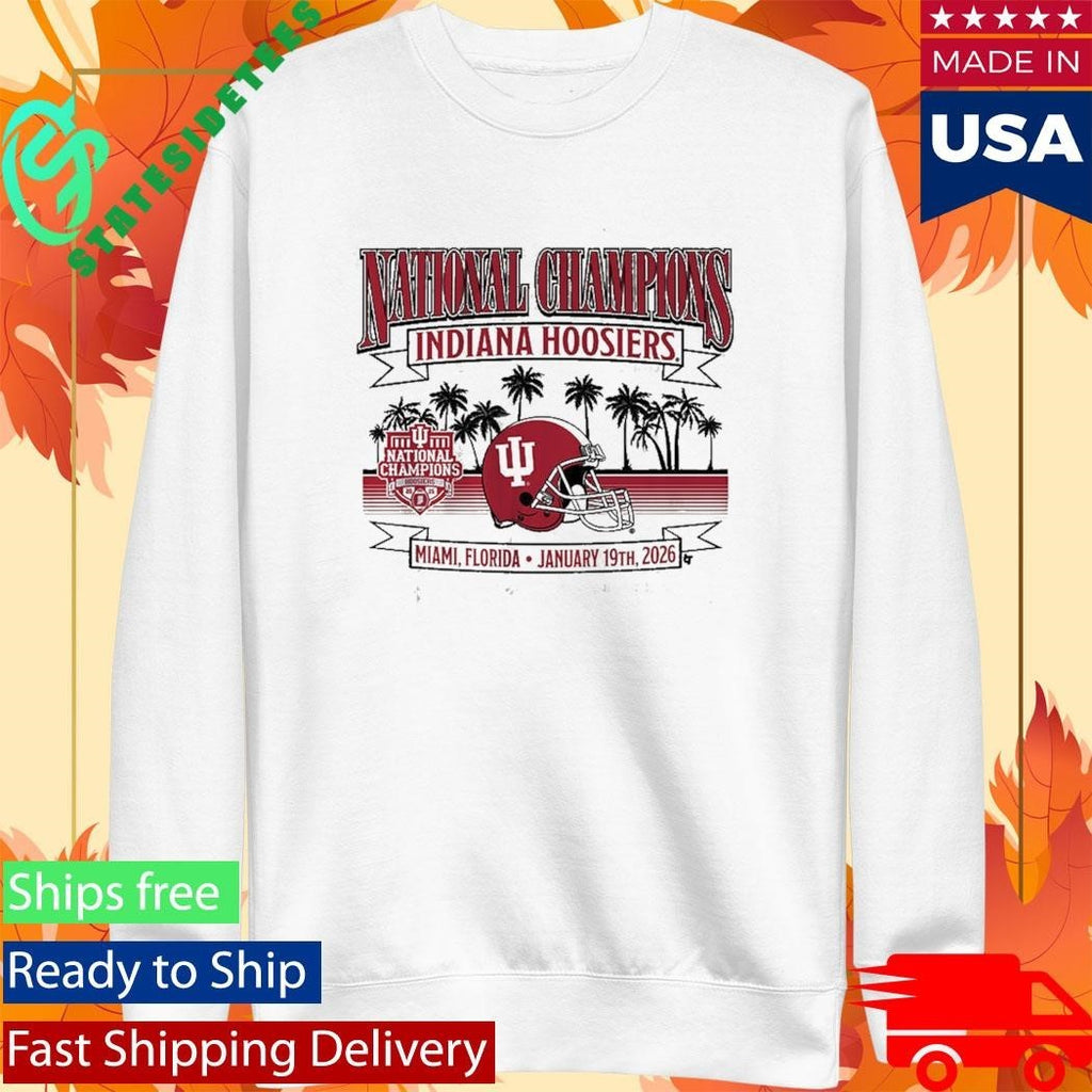 Indiana Football 2025 CFP National Champions Local Helmet Shirt Unisex , , , Long Sleeve Tee
