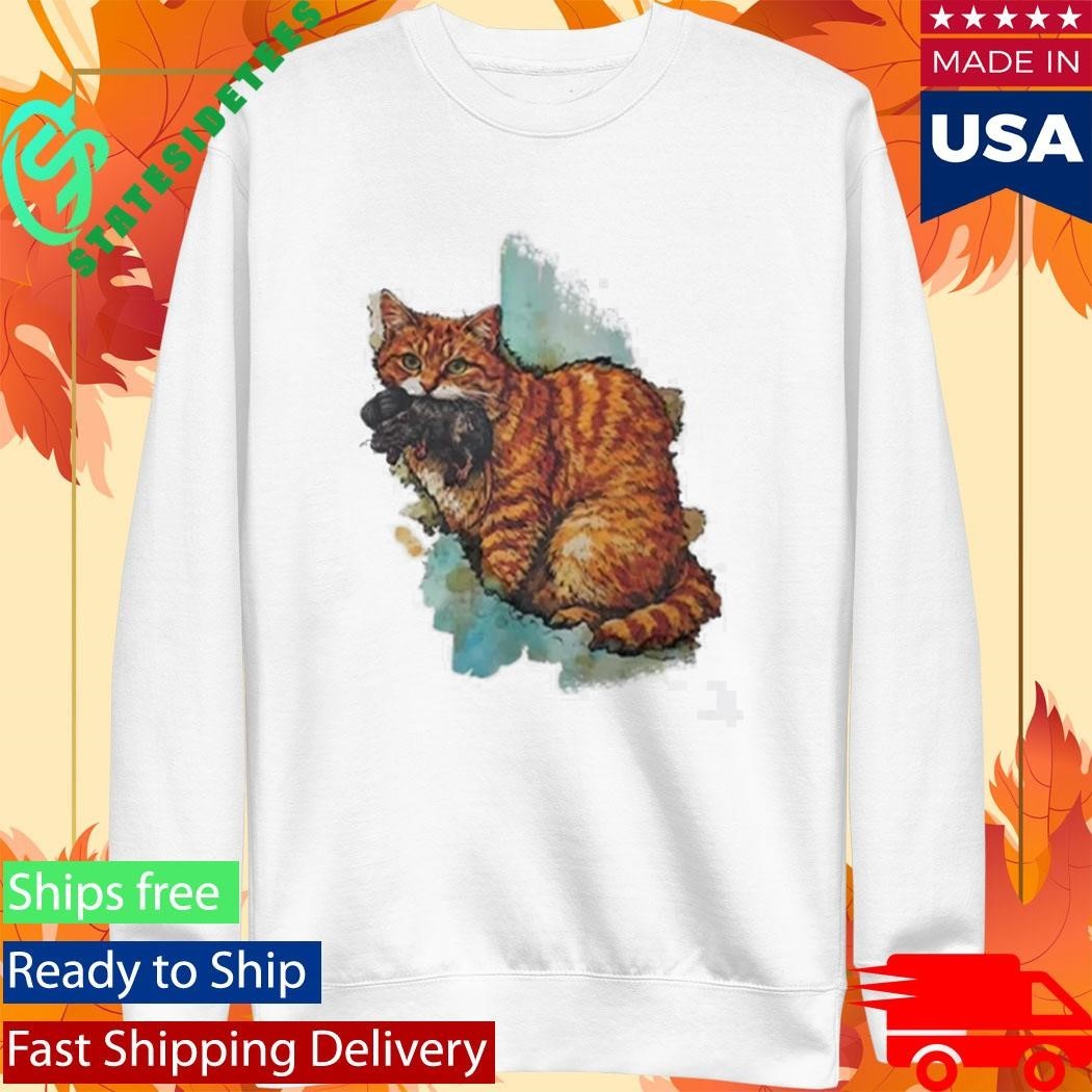 Iran Map Orange Tabby Cat Shirt Unisex , , , Long Sleeve Tee