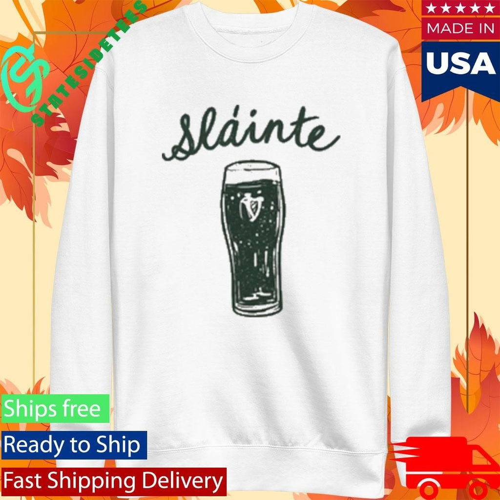 Irish St Patricks Day Slainte Shirt Unisex , , , Long Sleeve Tee