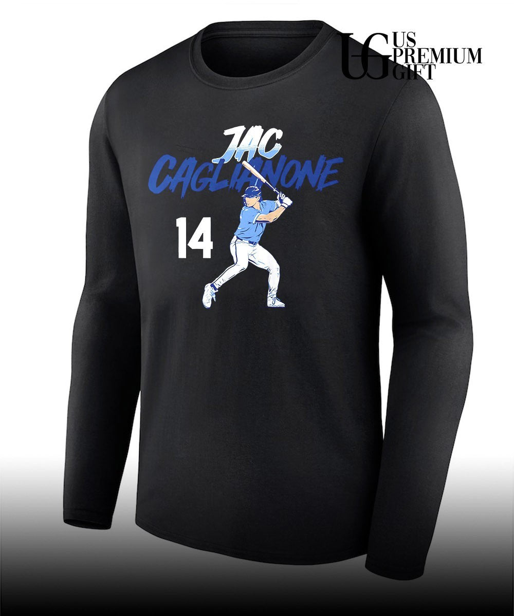 Jac Caglianone 14 Kansas City Royals slugger swing number shirt