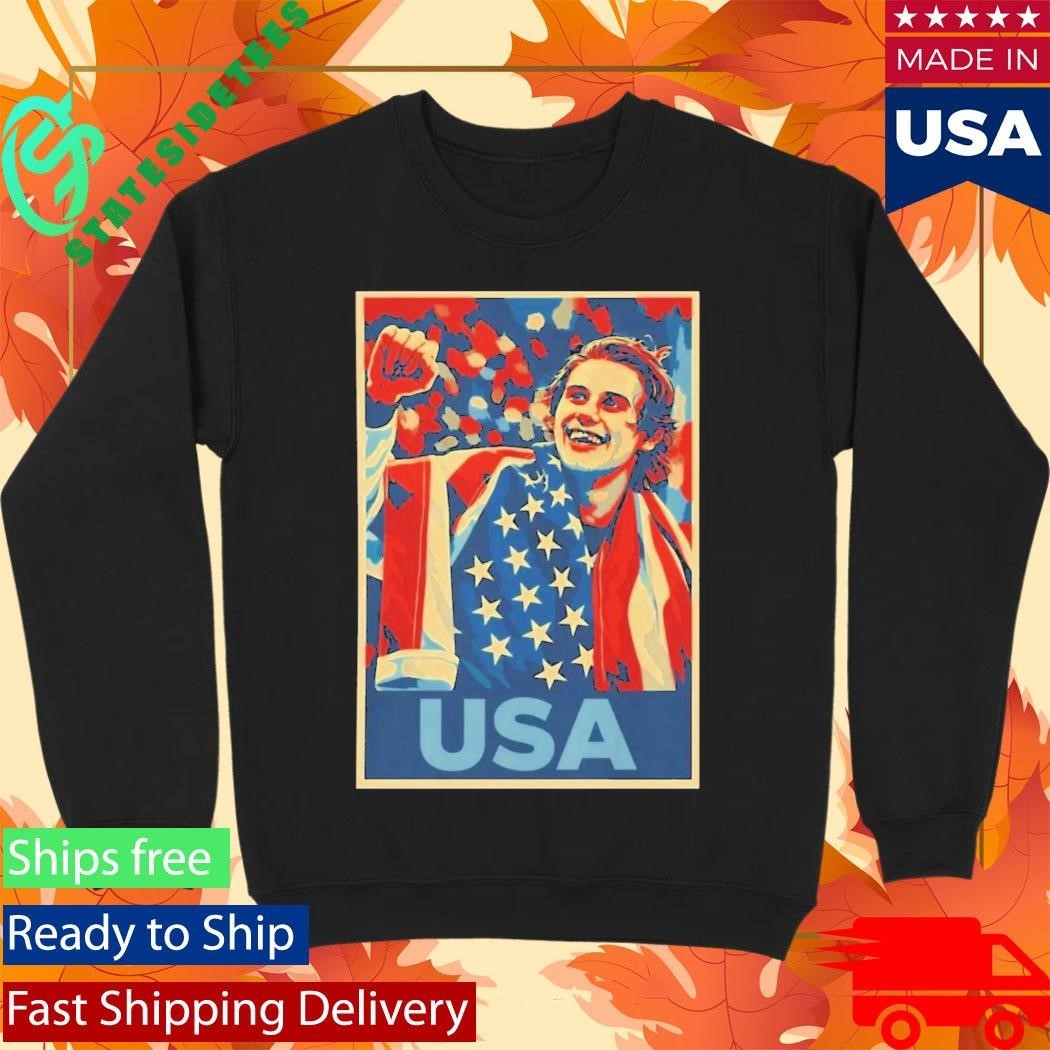 Jack Hughes Men’s Hockey Usa Golden Goal Shirt Unisex , , , Long Sleeve Tee
