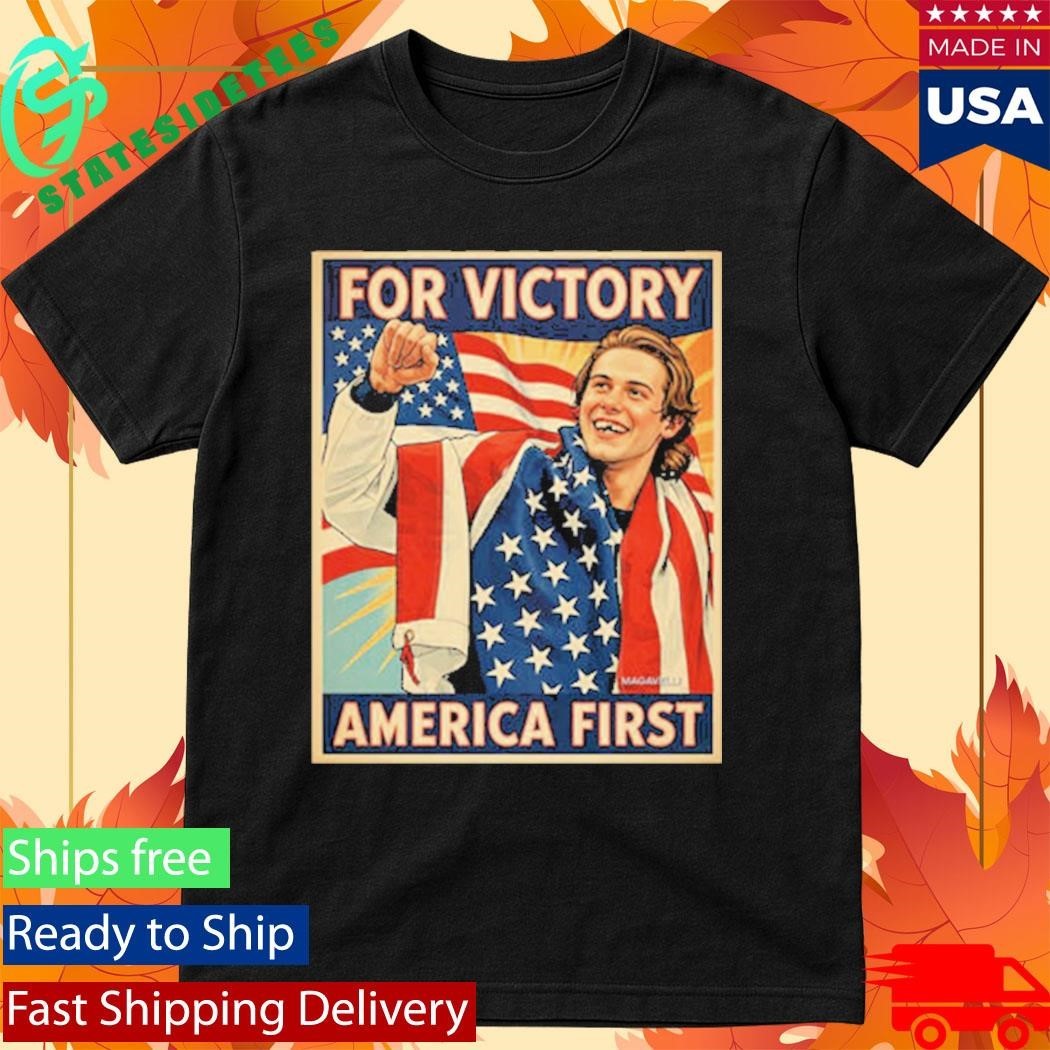 Jack Hughes Teeth Gold Champion Olympic Winter 2026 For Victory America First Shirt Unisex , , , Long Sleeve Tee