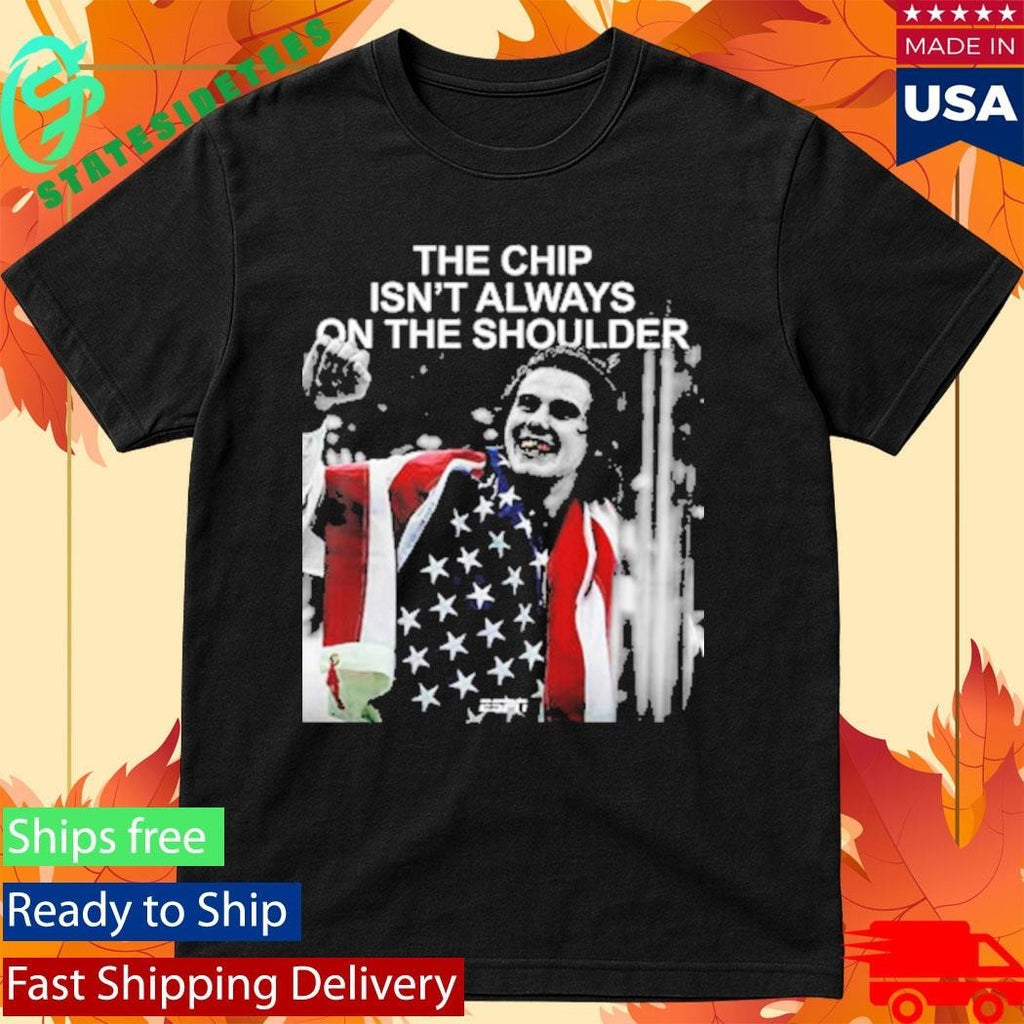 Jack Hughes Teeth Gold Champion Olympics Winter 2026 The Chip Isn’t Always On The Shoulder Shirt