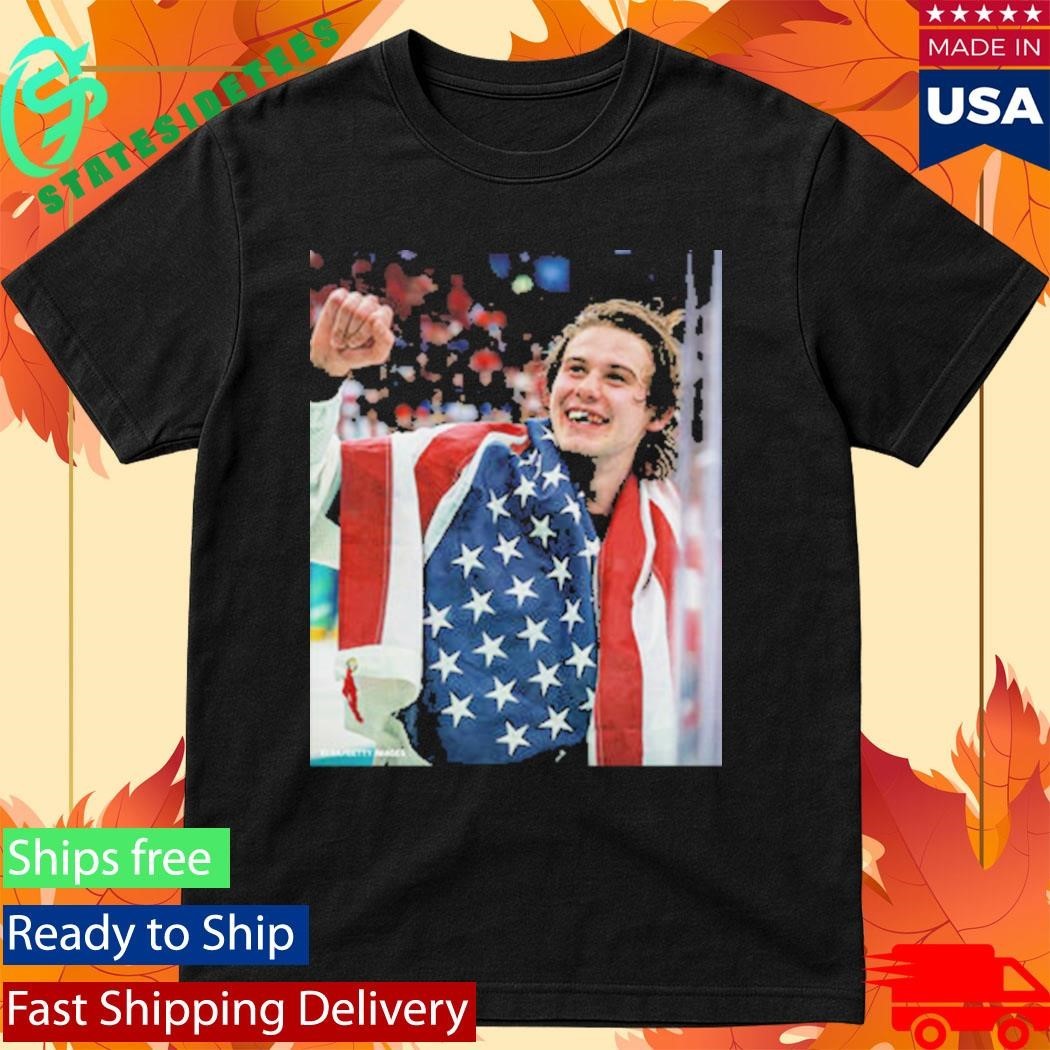 Jack Hughes Teeth Gold USA Hockey Team Olympics Winter 2026 Champion Shirt Unisex , , , Long Sleeve Tee