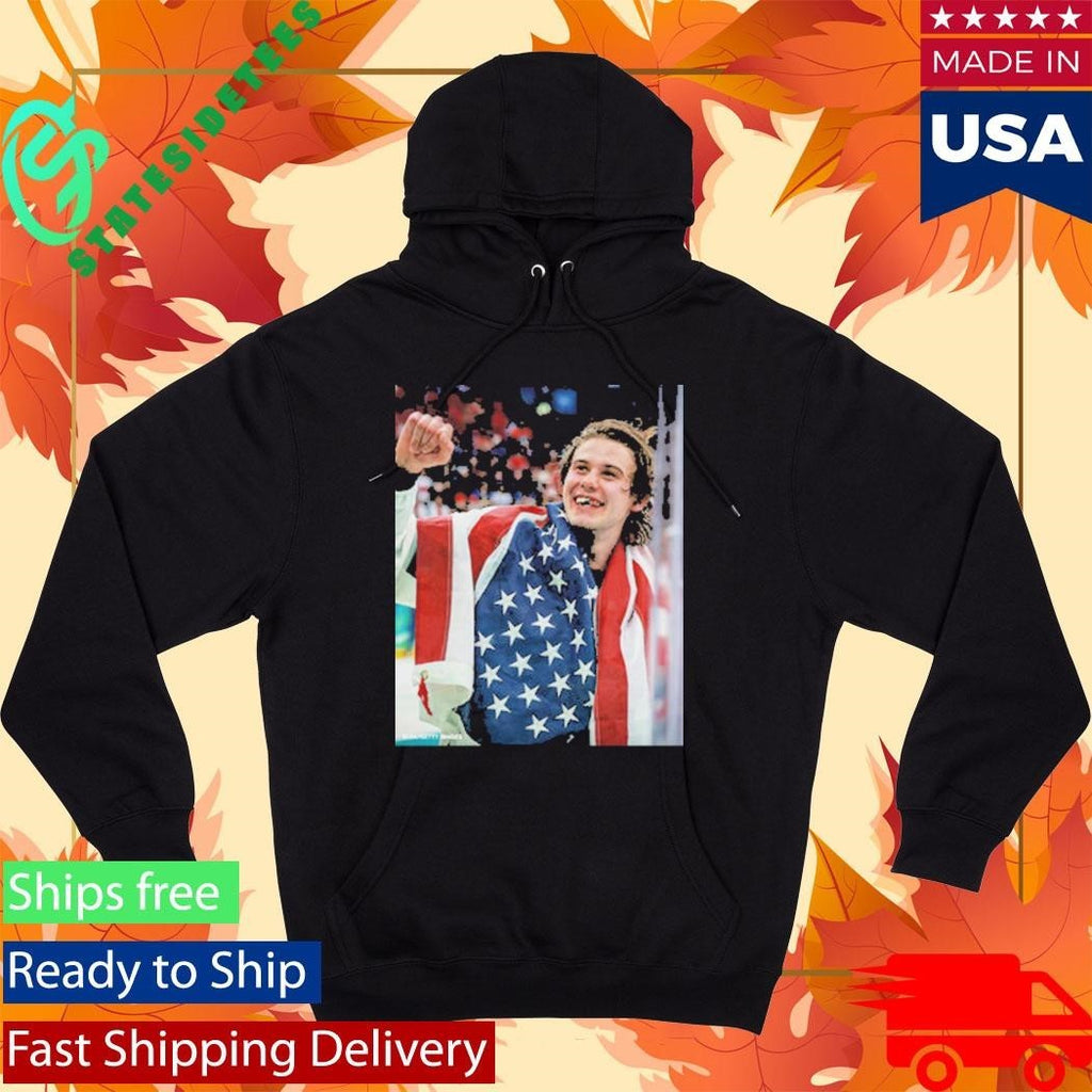 Jack Hughes Teeth Gold USA Hockey Team Olympics Winter 2026 Champion Shirt Unisex , , , Long Sleeve Tee