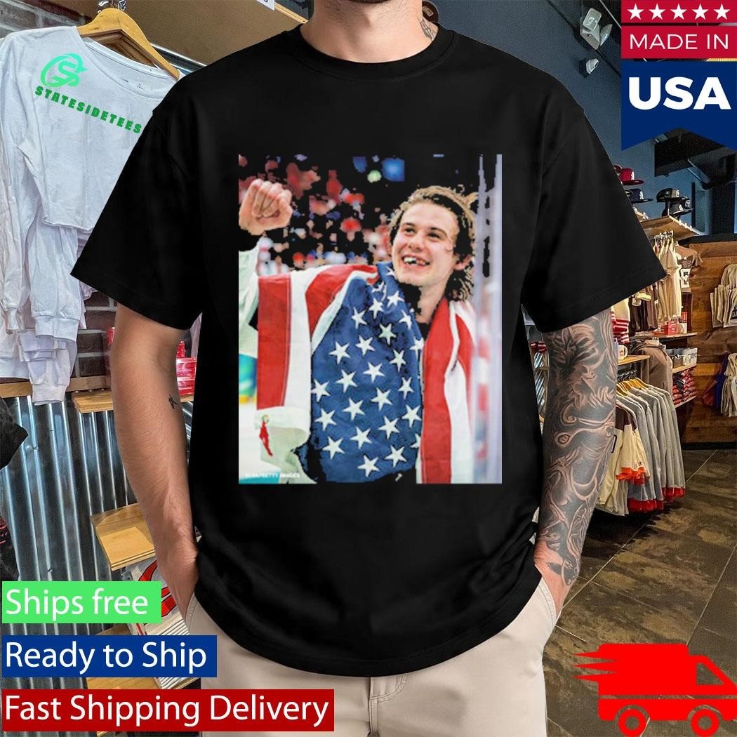 Jack Hughes Teeth Gold USA Hockey Team Olympics Winter 2026 Champion Shirt Unisex , , , Long Sleeve Tee