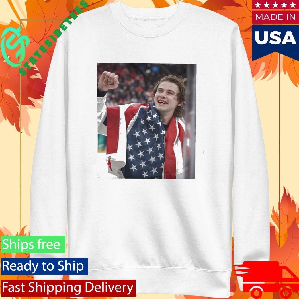 Jack Hughes USA Hockey Lost Teeth Shirt Unisex , , , Long Sleeve Tee