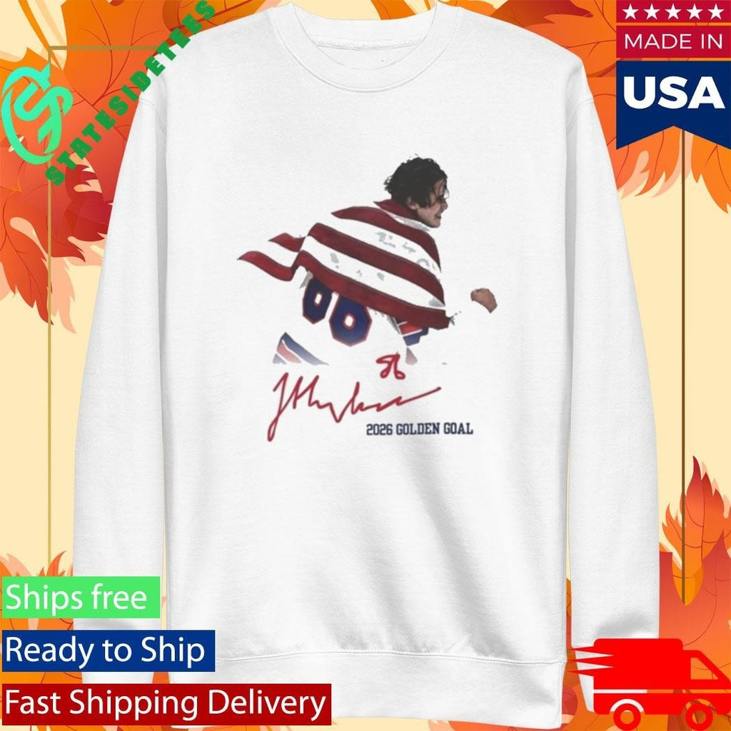 Jack Hughes Usa Hockey Golden Goal 2026 Hockey Shirt Unisex , , , Long Sleeve Tee