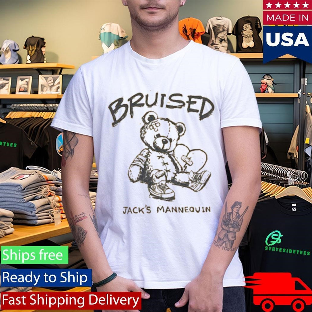 Jack’s Mannequin Bruised Bear Unisex , , , Long Sleeve Tee