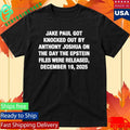 Jake Paul Got Knocked Out By Anthony Joshua Shirt Unisex , , , Long Sleeve Tee