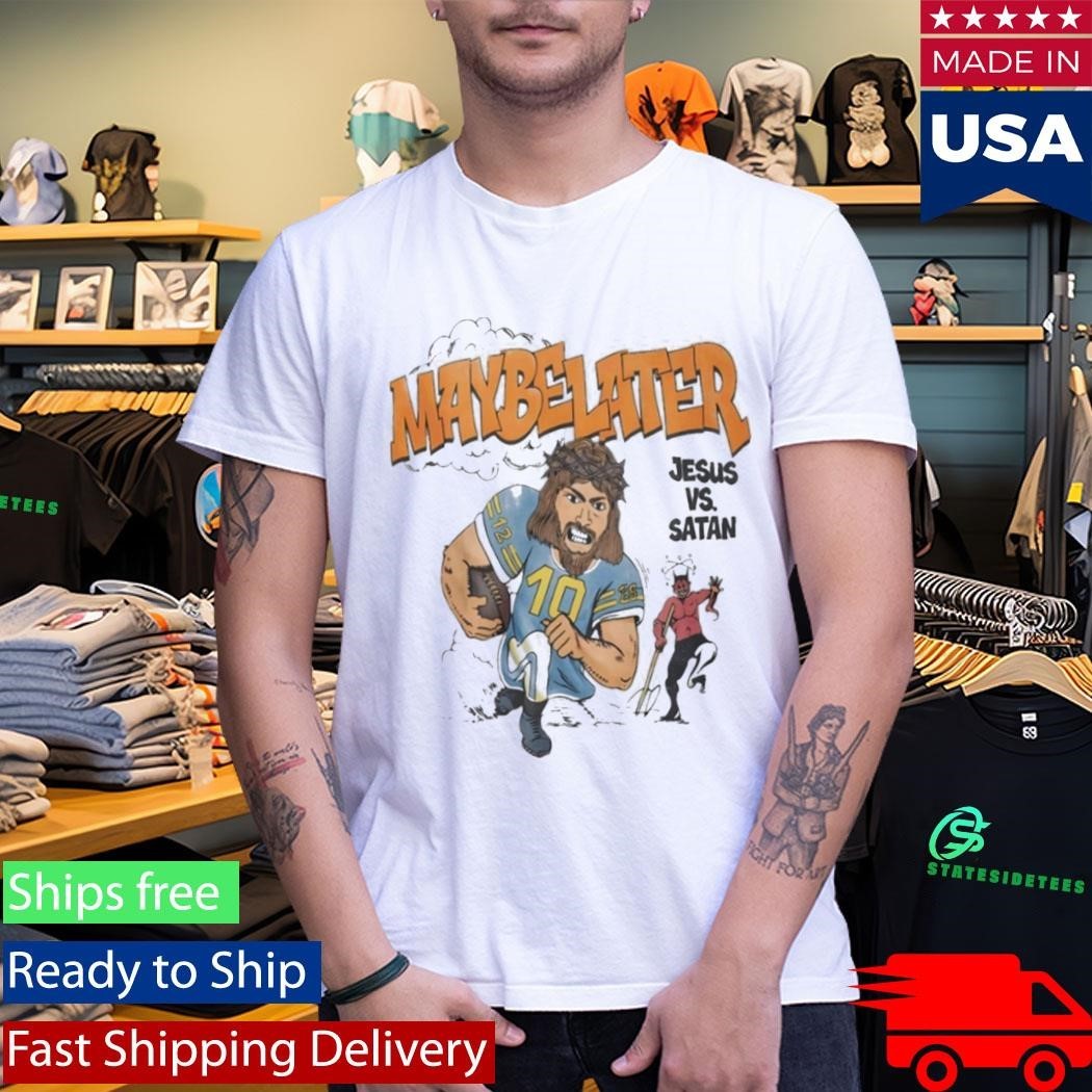 Jared McCain Maybe Later Jesus Vs Satan Shirt Unisex , , , Long Sleeve Tee