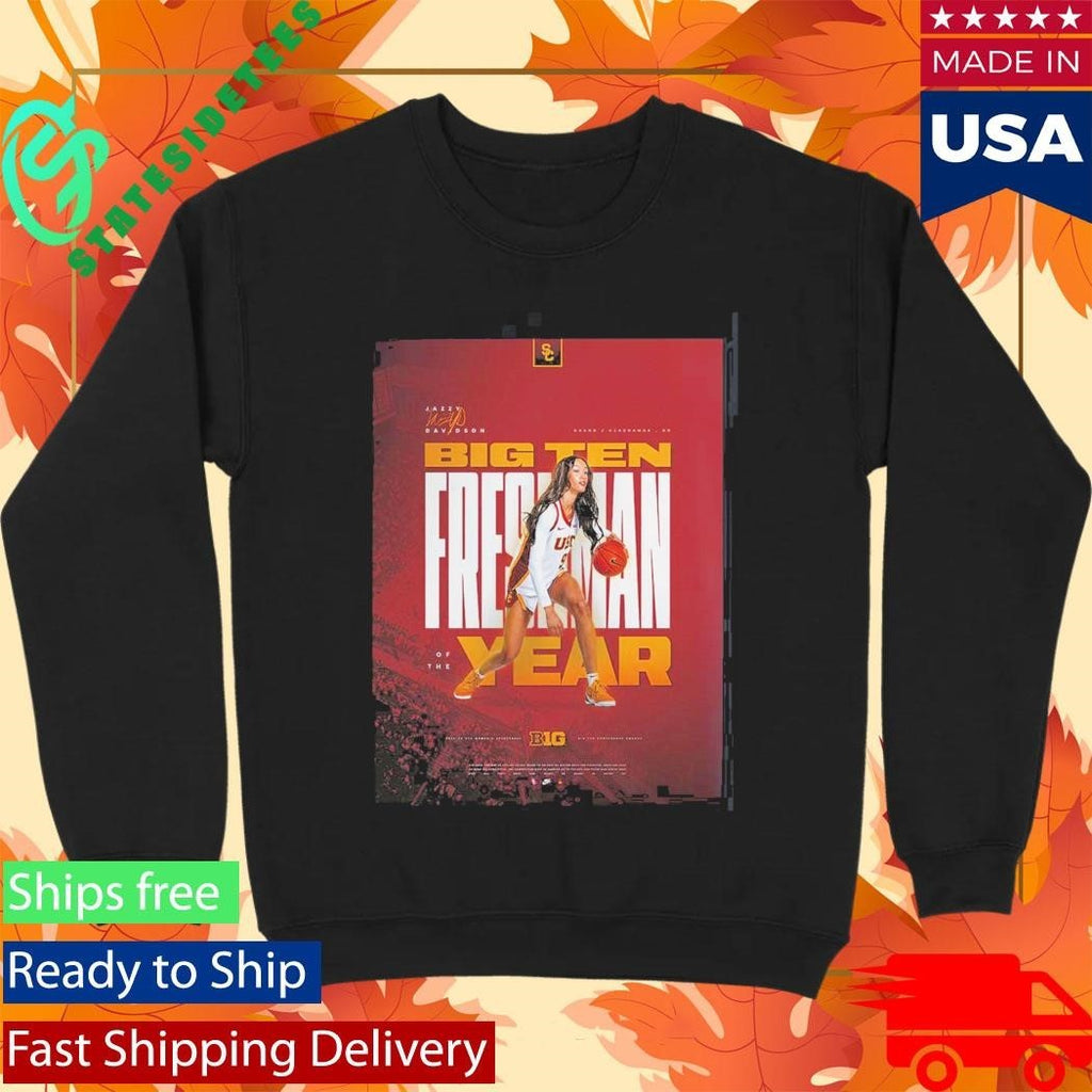 Jazzy Davidson USC Trojans Women’s Basketball Big 10 Freshman Of The Year Unisex , , , Long Sleeve Tee