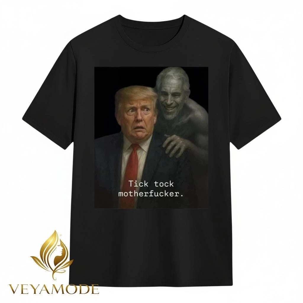 Jeffrey Epstein ghost with Trump tick tock motherfucker tee Unisex , , , Long Sleeve Tee