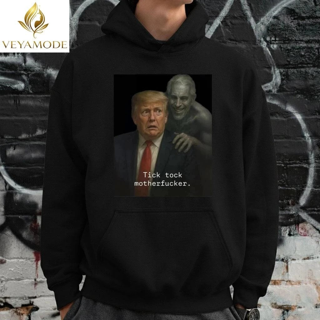 Jeffrey Epstein ghost with Trump tick tock motherfucker tee Unisex , , , Long Sleeve Tee