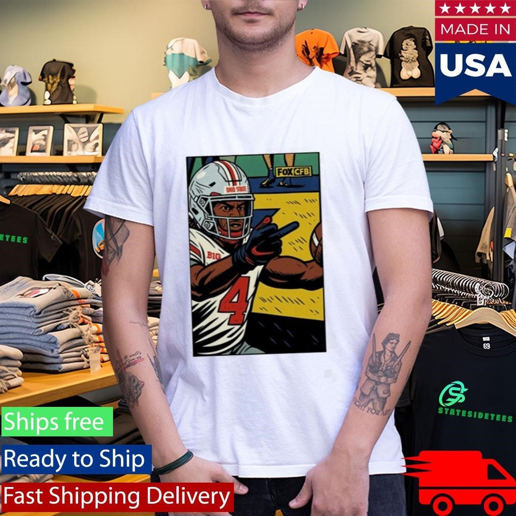 Jeremiah Smith Flips Off Michigan Fan Shirt Unisex , , , Long Sleeve Tee