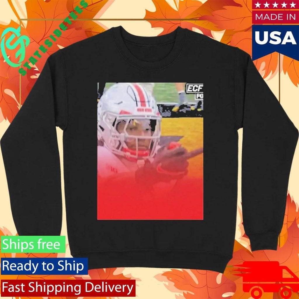 Jeremiah Smith Flips Off Michigan Fans Shirt Unisex , , , Long Sleeve Tee