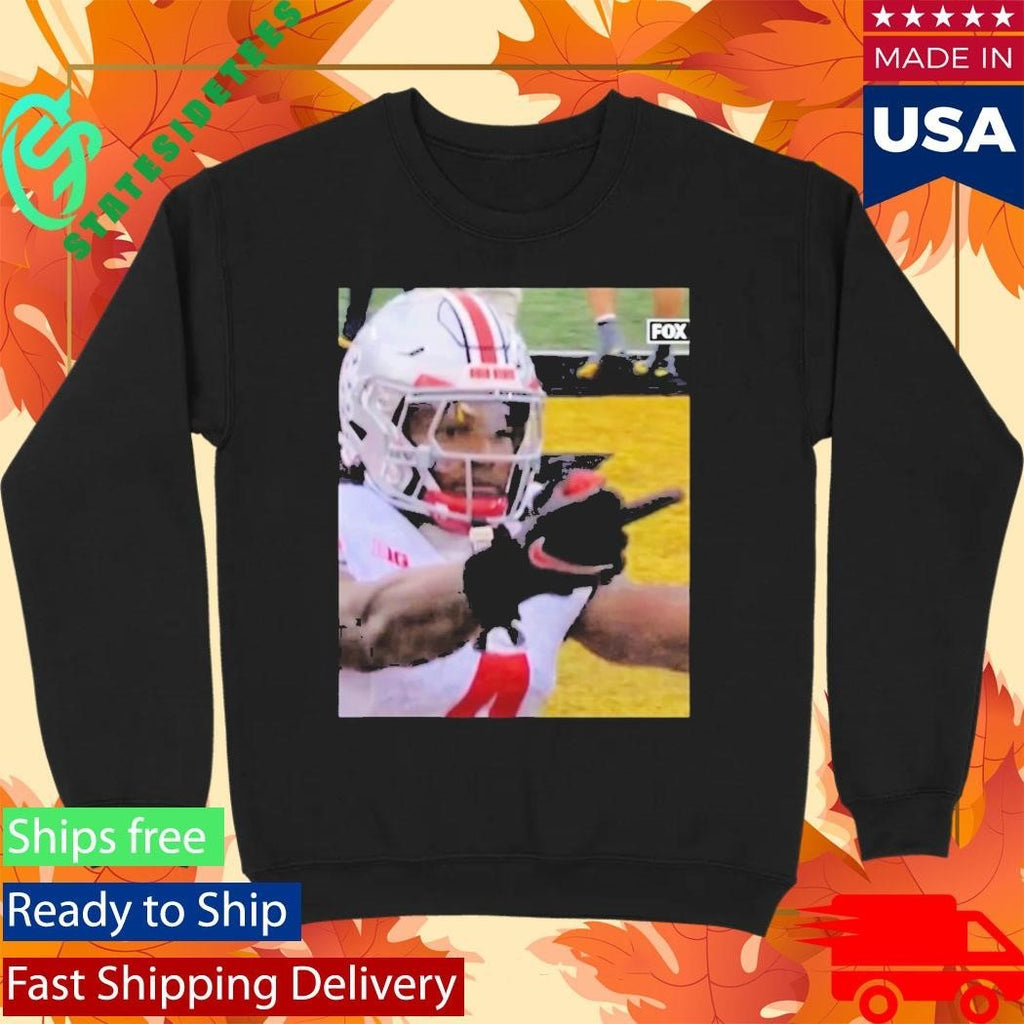 Jeremiah Smith Middle Finger Fan Michigan Shirt Unisex , , , Long Sleeve Tee