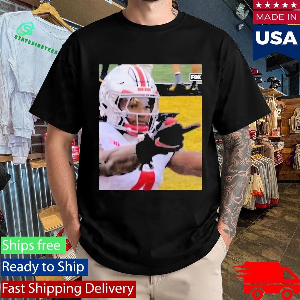 Jeremiah Smith Middle Finger Fan Michigan Shirt Unisex , , , Long Sleeve Tee