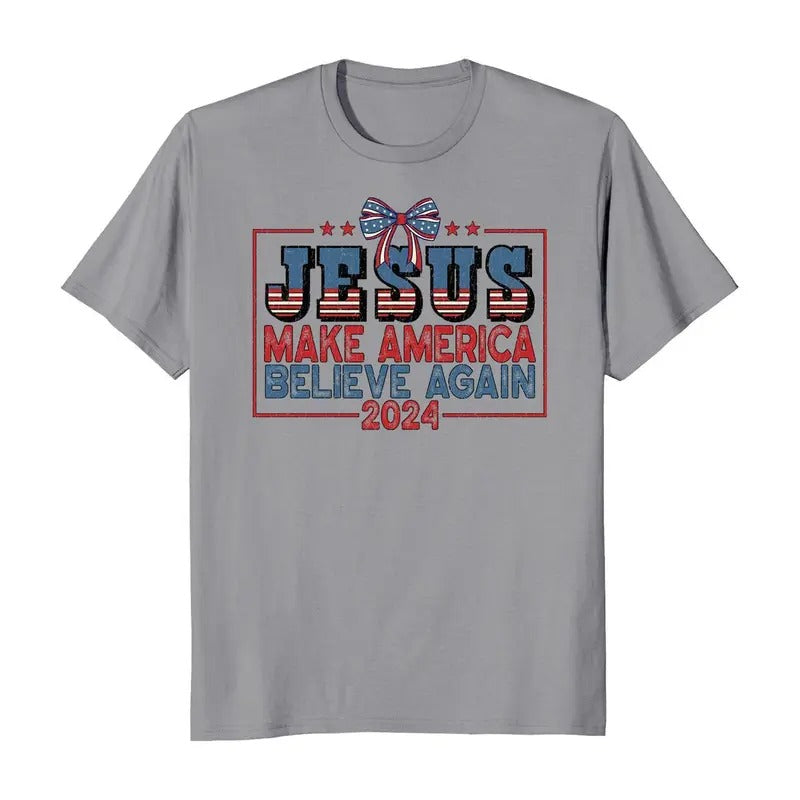 Jesus Make America Believe Again 2024 Election T-Shirts