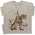 Jesus Riding Dinosaur UFO Funny Offensive Cool & Crazy Novelty Shirt T-Shirts