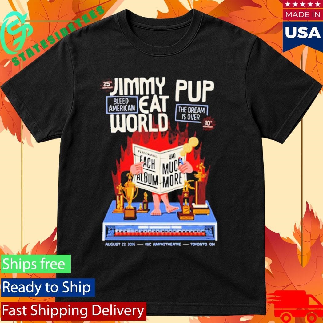 Jimmy Eat World Celebrates 25th Anniversary Of Bleed American Show At RBC Amphitheatre On August 23 2026 Toronto ON Shirt