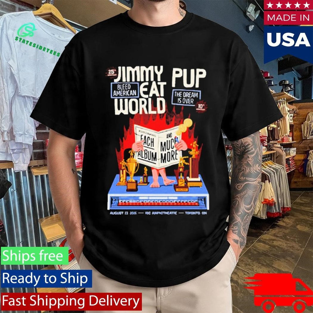 Jimmy Eat World Celebrates 25th Anniversary Of Bleed American Show At RBC Amphitheatre On August 23 2026 Toronto ON Shirt