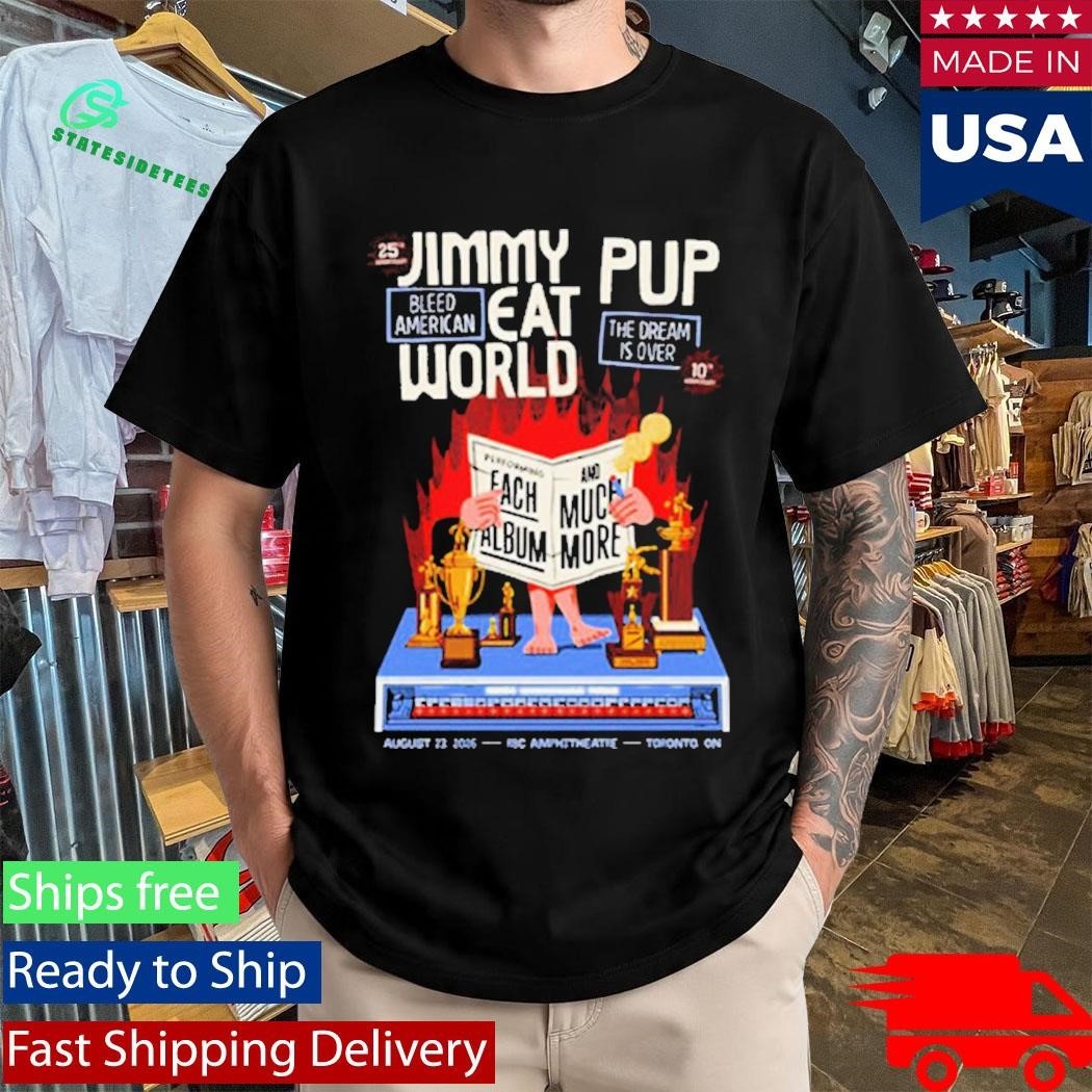 Jimmy Eat World Celebrates 25th Anniversary Of Bleed American Show At RBC Amphitheatre On August 23 2026 Toronto ON Shirt