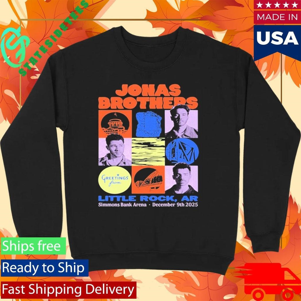 Jonas Brothers Black Shirt Dec 9, 2025 Little Rock Shirt Unisex , , , Long Sleeve Tee