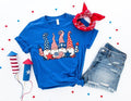 July 4th Gnome Shirt Fourth July Shirt Patriotic Shirt Independence Day USA Shirt Red White Blue T-Shirts