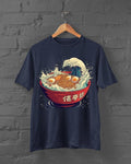 Kaganawa Wave Ramen Shirt Ramen Print Shirt Harajuku Y2k Top Anime Shirt Japanese Streetwear Ramen Kaganawa Wave T-Shirts
