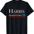 Kamala Harris Alexandria Ocasio Cortez 2024 President Vote T-Shirts