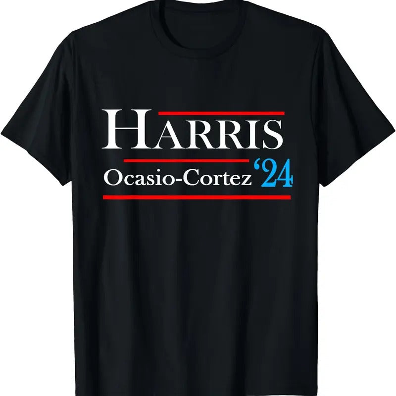 Kamala Harris Alexandria Ocasio Cortez 2024 President Vote T-Shirts