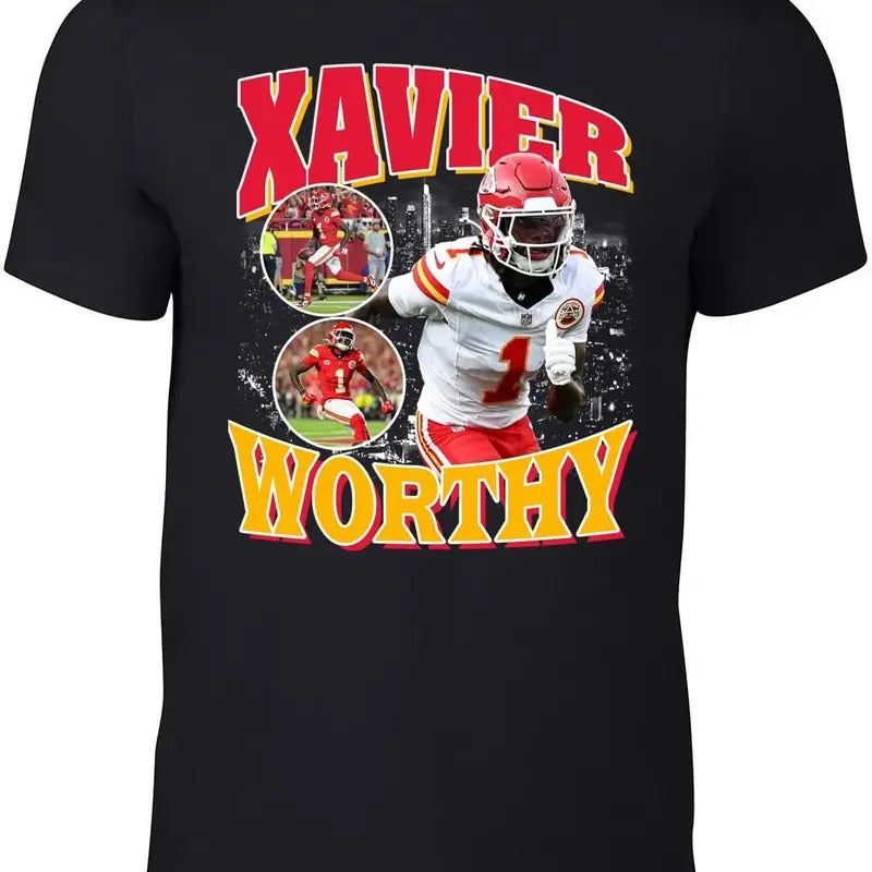 Kansas City Xavier Worthy Bootleg T-Shirts