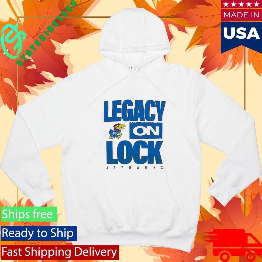 Kansas Jayhawks Legacy On Lock Shirt Unisex , , , Long Sleeve Tee