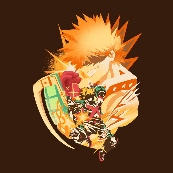Katsuki Bakugo Silhouette Explosive
