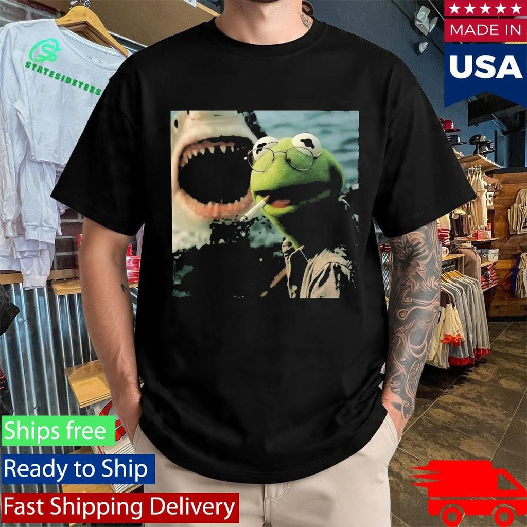 Kermit The Frog Smoking Meme Shirt Unisex , , , Long Sleeve Tee