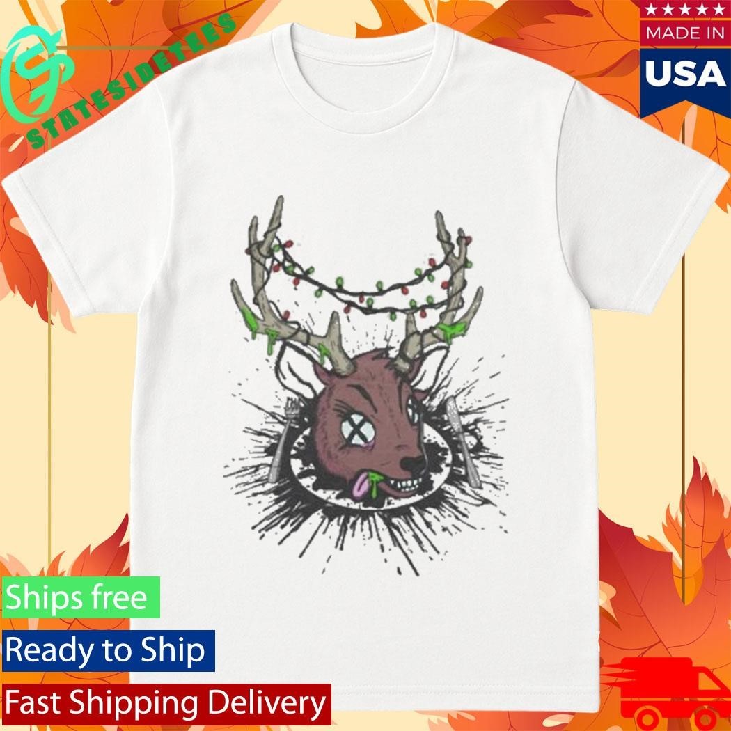 Kerrang Reindeer In Blood Shirt Unisex , , , Long Sleeve Tee