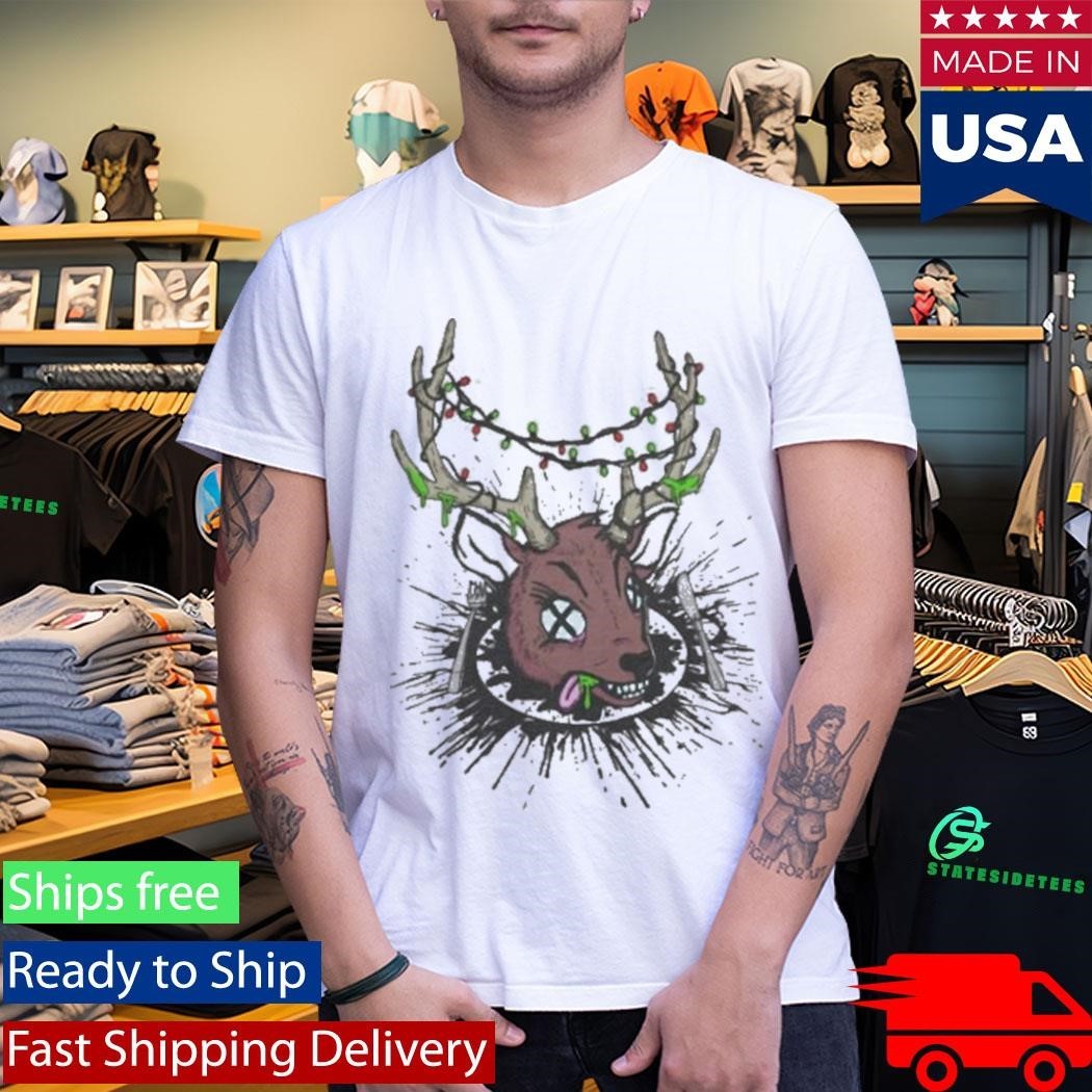 Kerrang Reindeer In Blood Shirt Unisex , , , Long Sleeve Tee