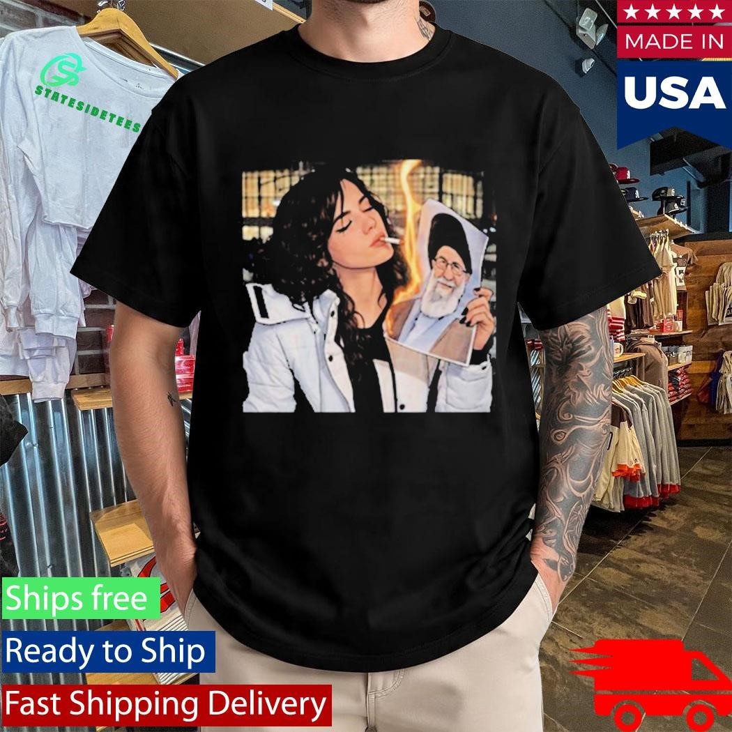 Khamenei In Ashes Cigarette Of Rebellion Iran Revolution Shirt Unisex , , , Long Sleeve Tee
