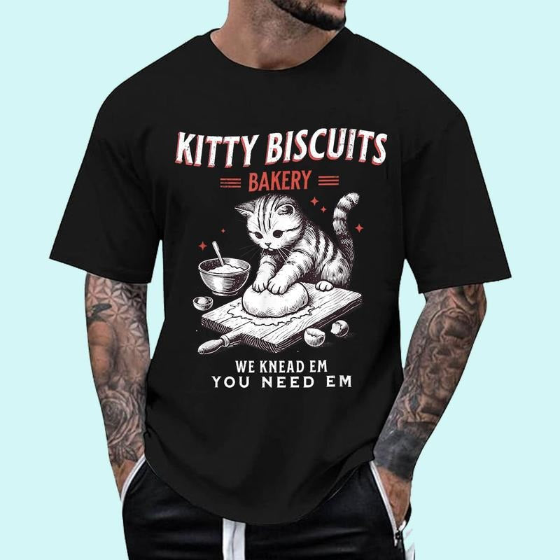 Kitty Biscuits Bakery Cotton 100% Top Trending T-Shirts