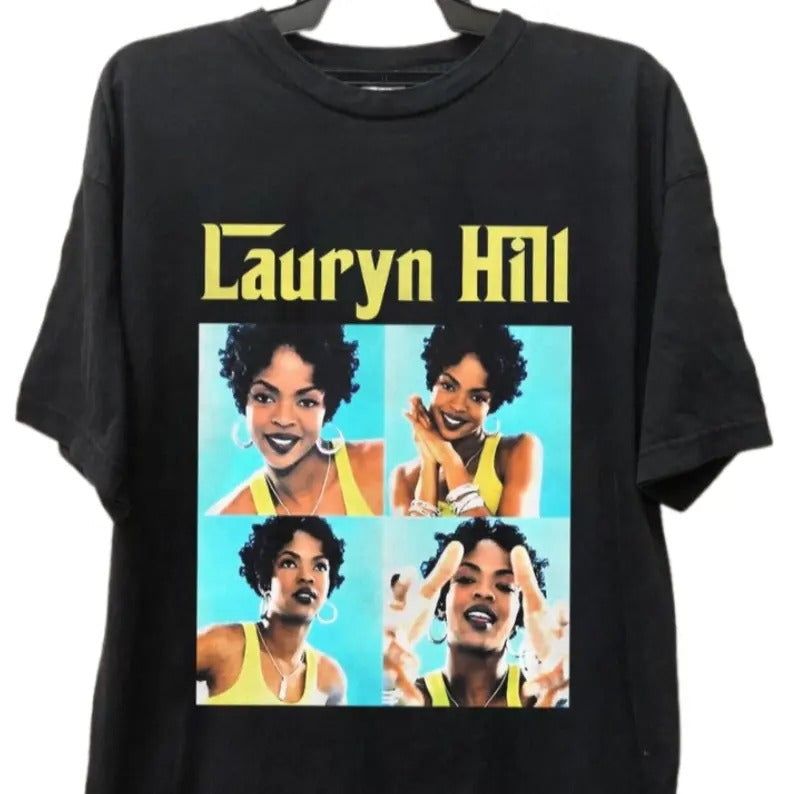Lauryn Hill Retro Country Music Shirt Hip Hop Lauryn Tour Shirt Classic Cotton T-Shirts
