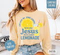 Lemonade Comfort Colors Long Sleeve Cute Religious T-Shirts