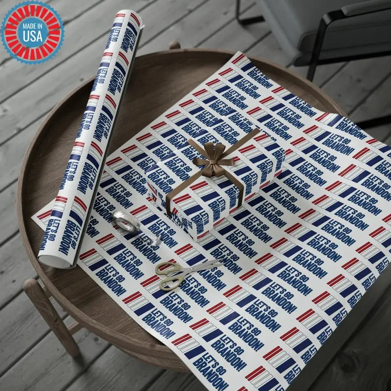 Let'S GO Brandon Racing USA Wrapping Paper Trump Wrapping Paper T-Shirts