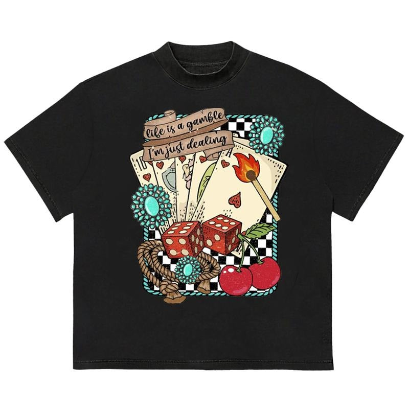 Life Is Gamble Football Fan Comfortable Fit All Day T-Shirts