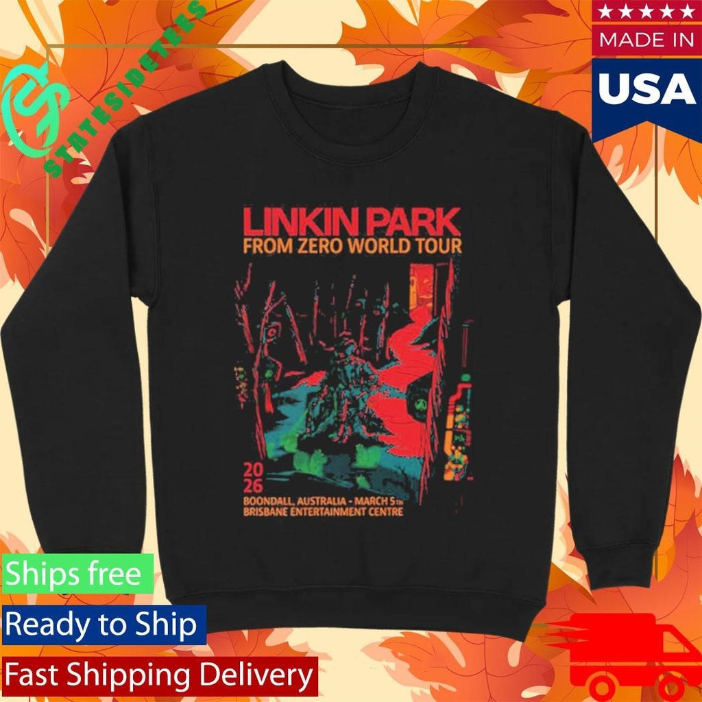 Linkin Park From Zero World Tour 2026 At Brisbane Entertainment Center On March 5 2026 Boondall Australia Art By Jeff McMillan Shirt
