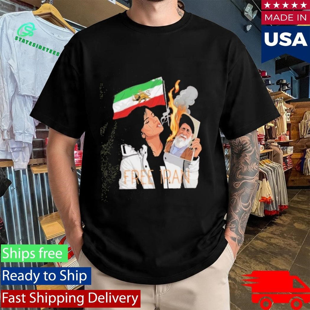 Lion And Sun Flag Persian Free Iran Shirt Unisex , , , Long Sleeve Tee
