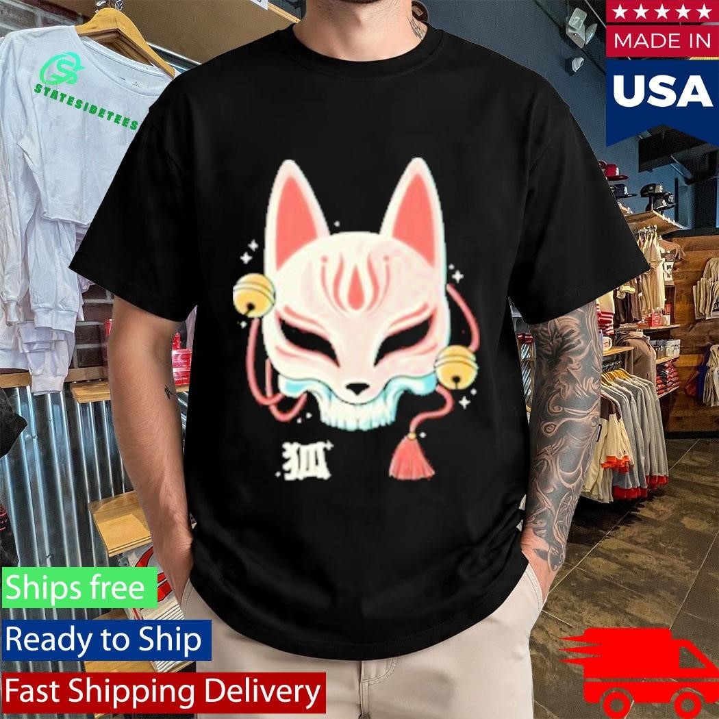 Lonely Kids Club Kitsune Skull Shirt Unisex , , , Long Sleeve Tee