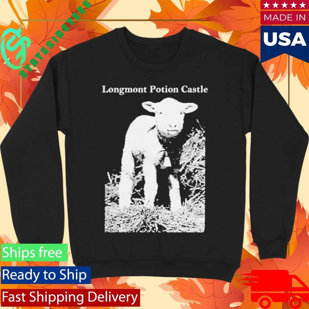 Longmont Potion Castle Lamb Patch Shirt Unisex , , , Long Sleeve Tee