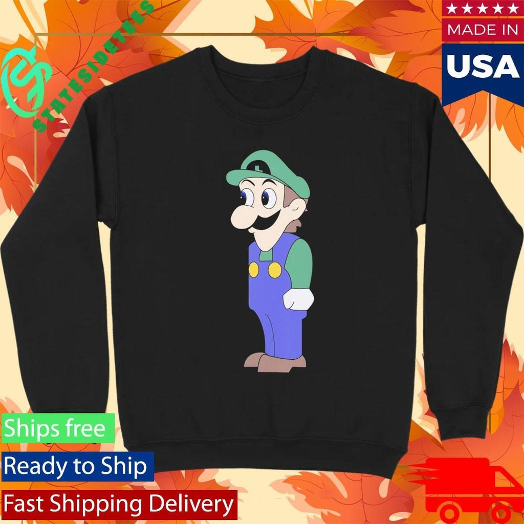 Look at Front of Shirt for Boobs Luigi Shirt Unisex , , , Long Sleeve Tee